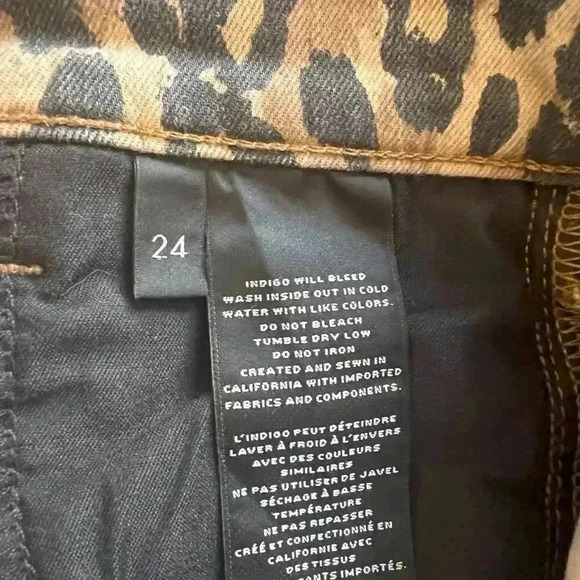 J Brand Alana High-Rise Skinny Ankle Jeans, Gold Leopard-Sz 24 - Picture 3 of 6